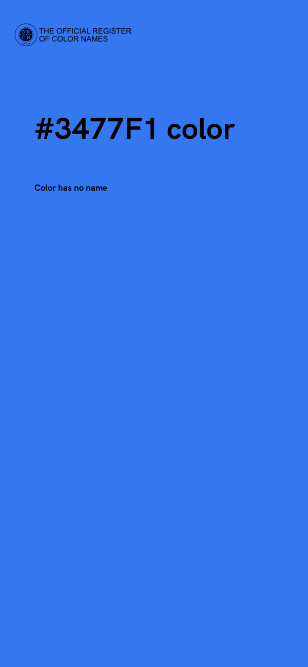 #3477F1 color image