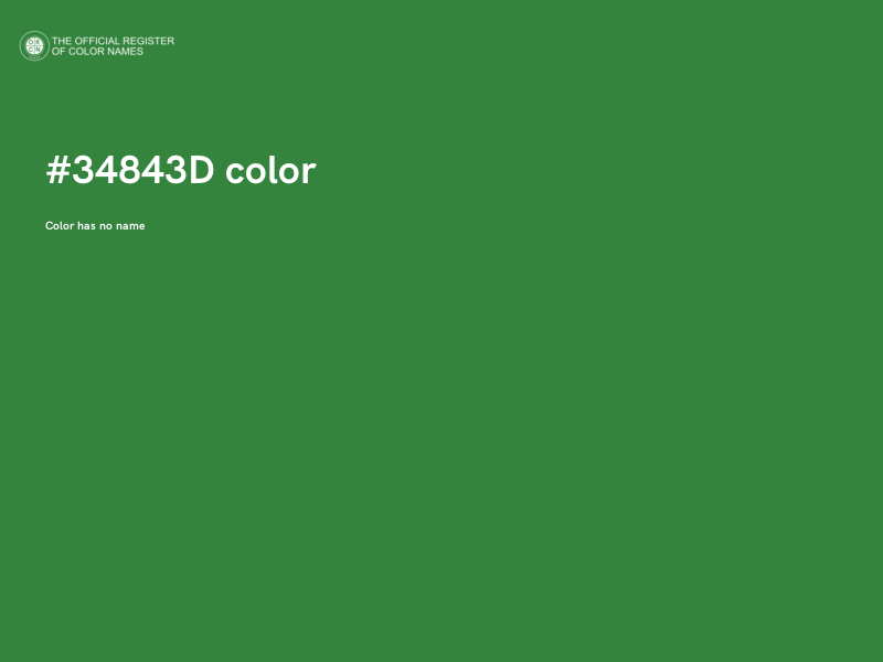 #34843D color image