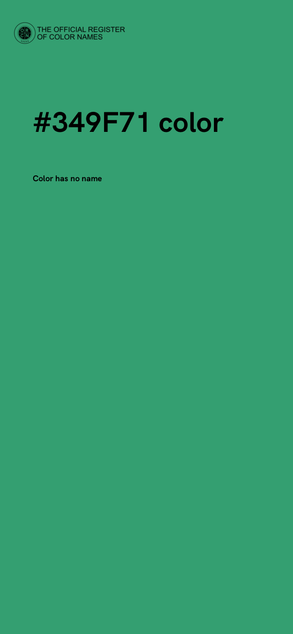 #349F71 color image