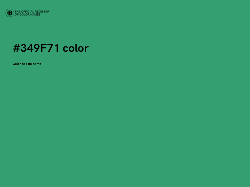 #349F71 color image
