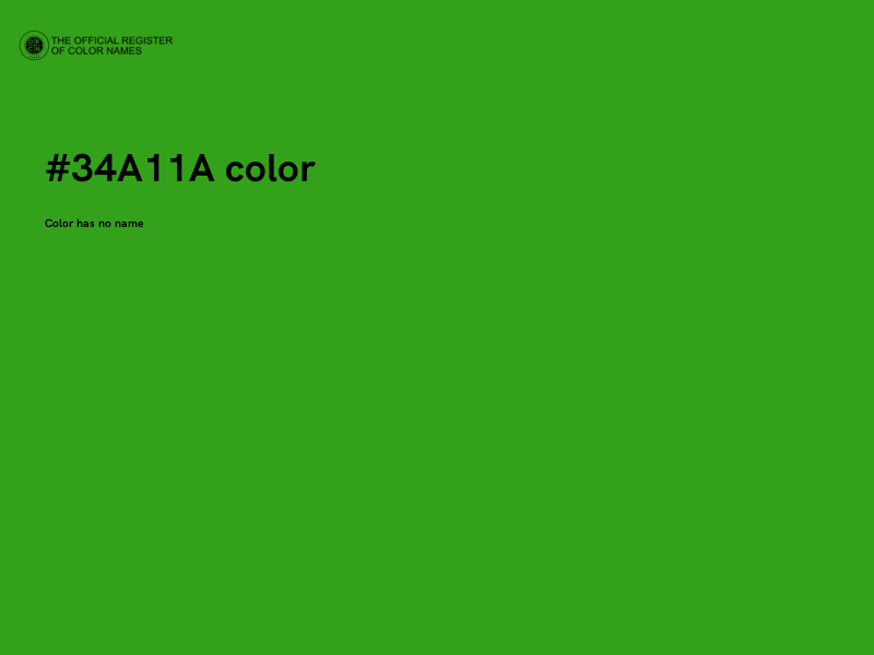 #34A11A color image