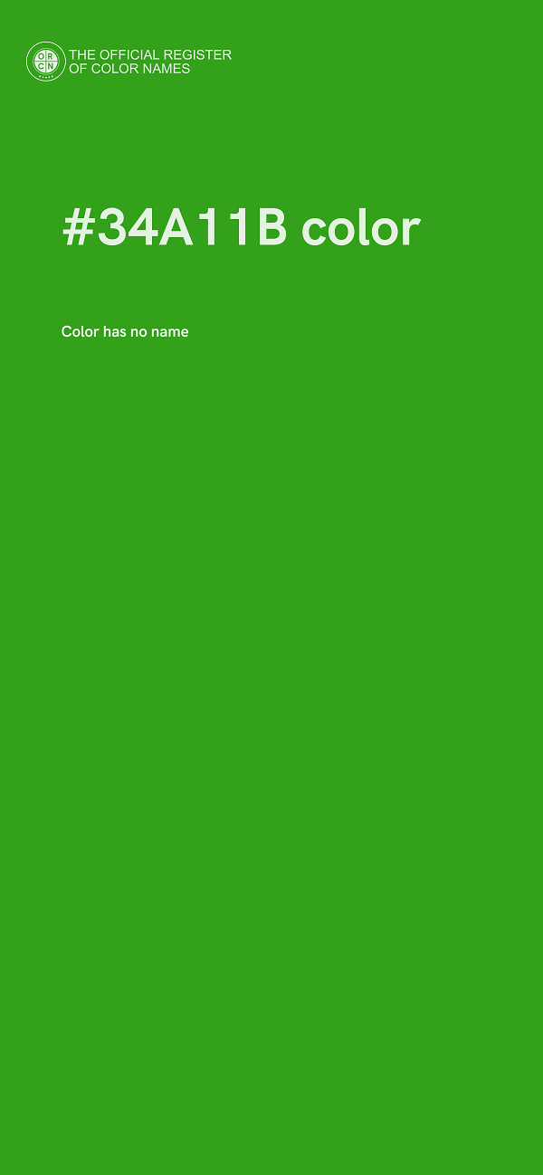 #34A11B color image