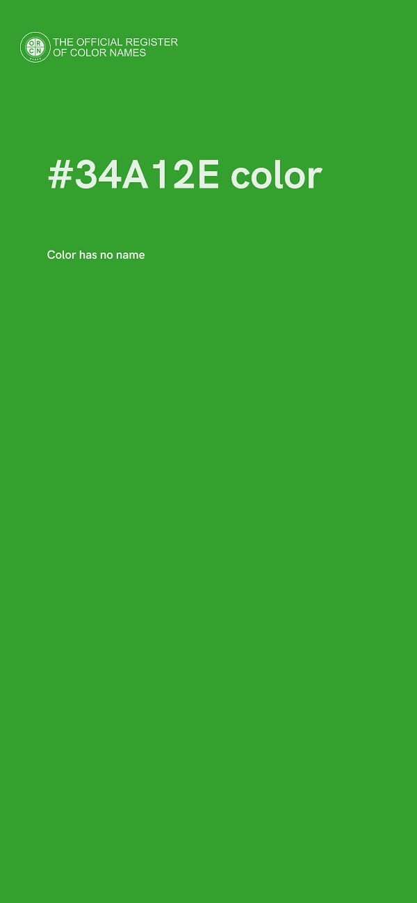 #34A12E color image