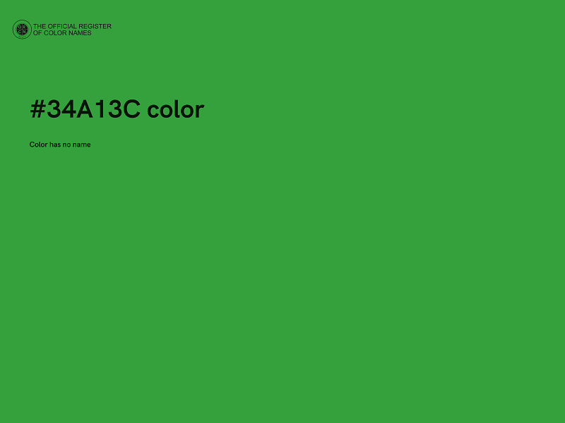 #34A13C color image