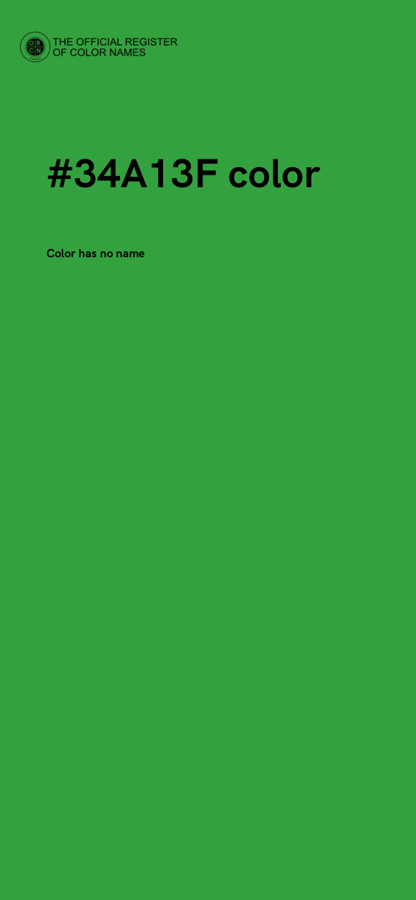 #34A13F color image
