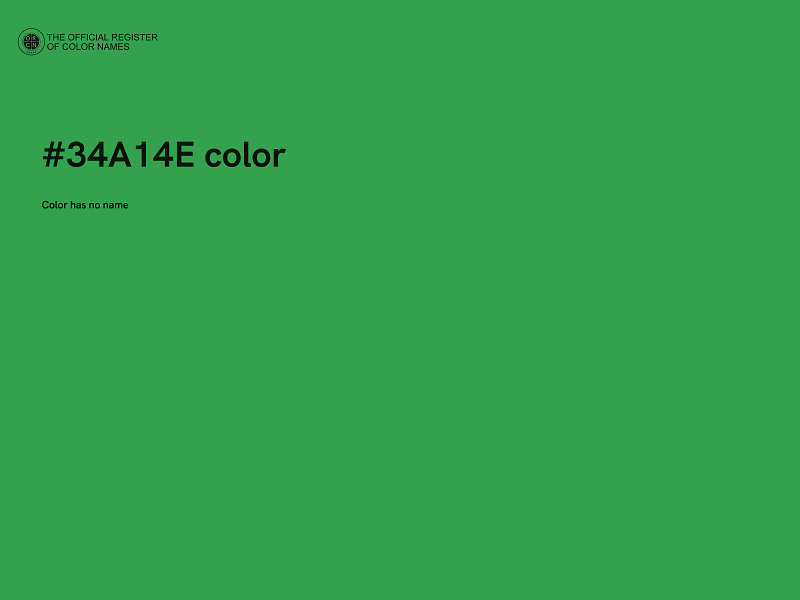 #34A14E color image