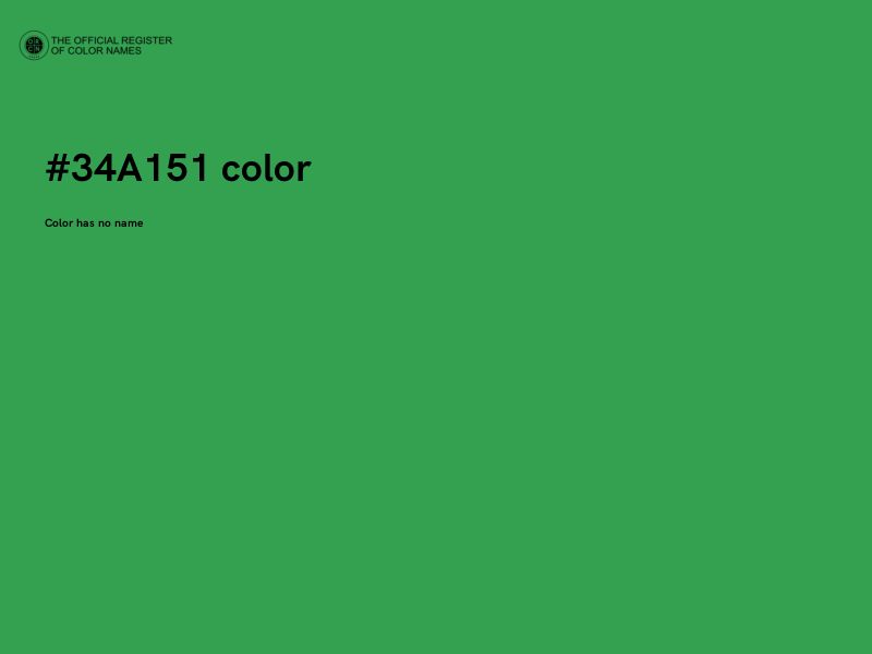 #34A151 color image
