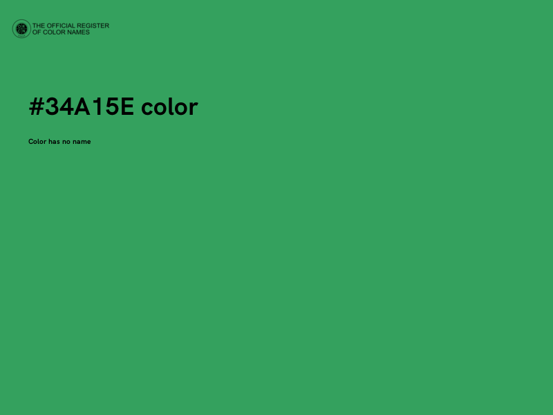 #34A15E color image