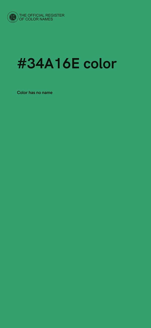 #34A16E color image