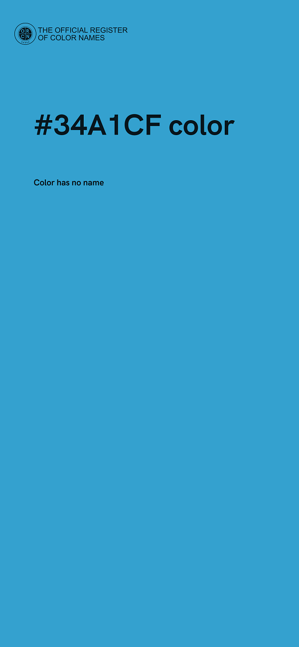 #34A1CF color image