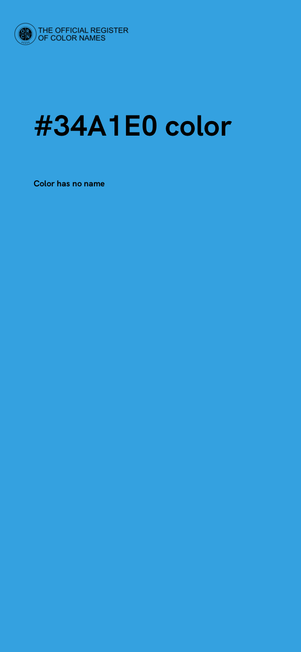 #34A1E0 color image