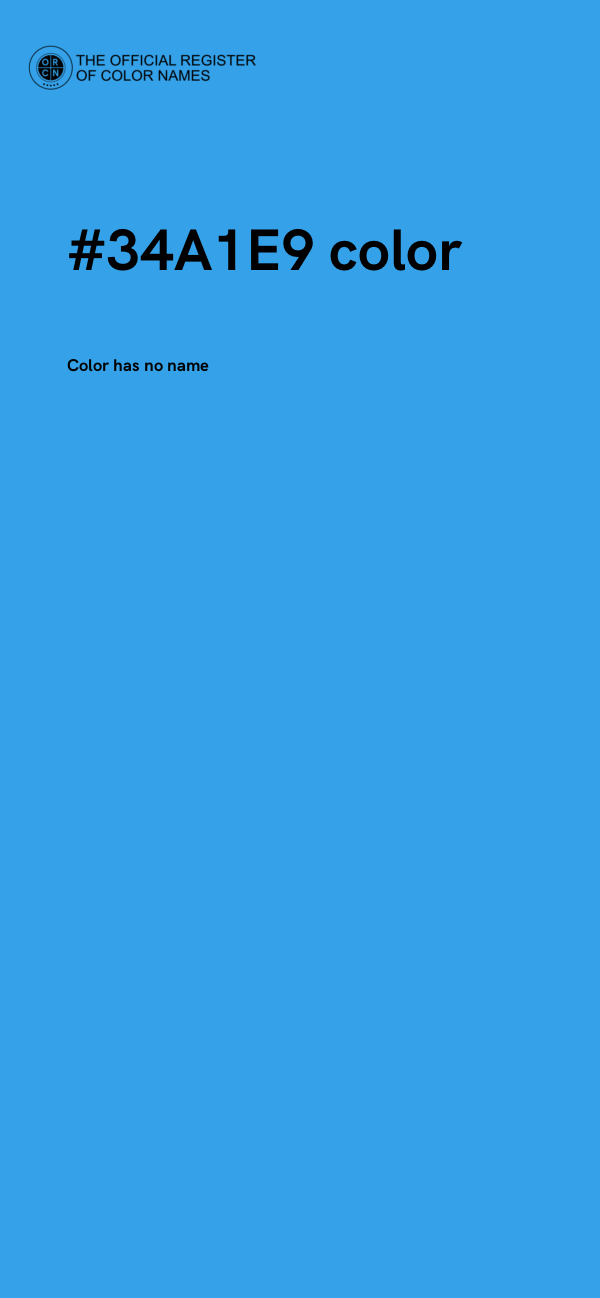 #34A1E9 color image