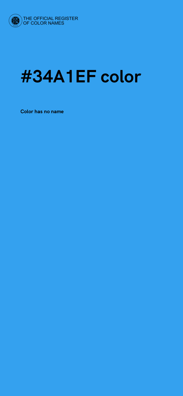 #34A1EF color image