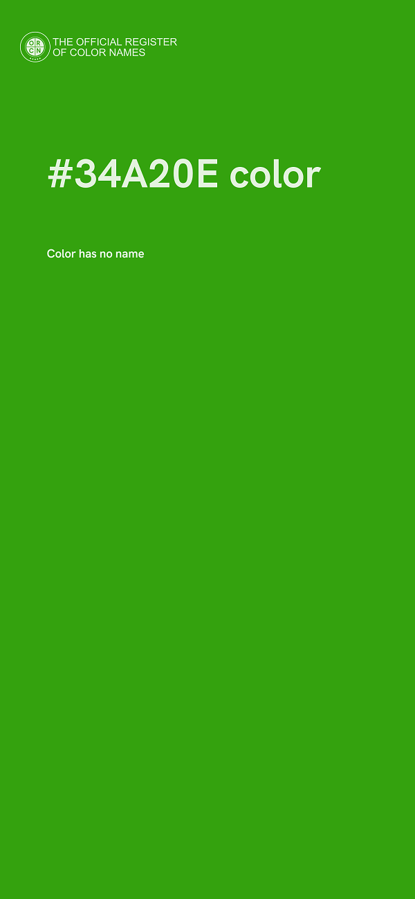 #34A20E color image