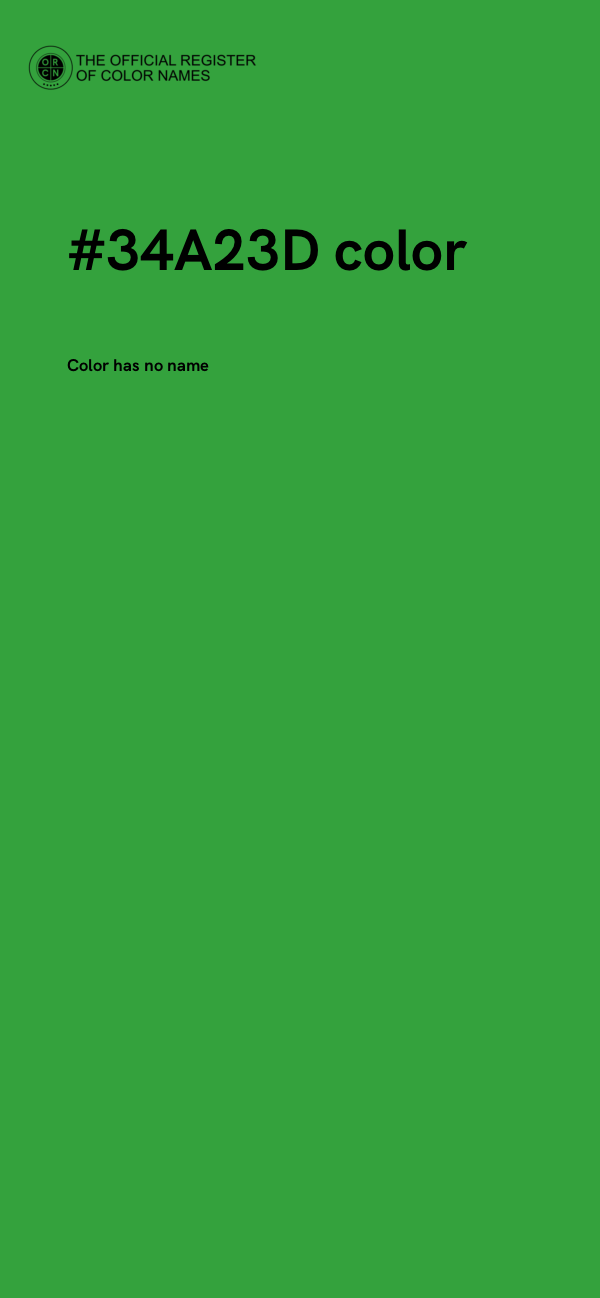 #34A23D color image