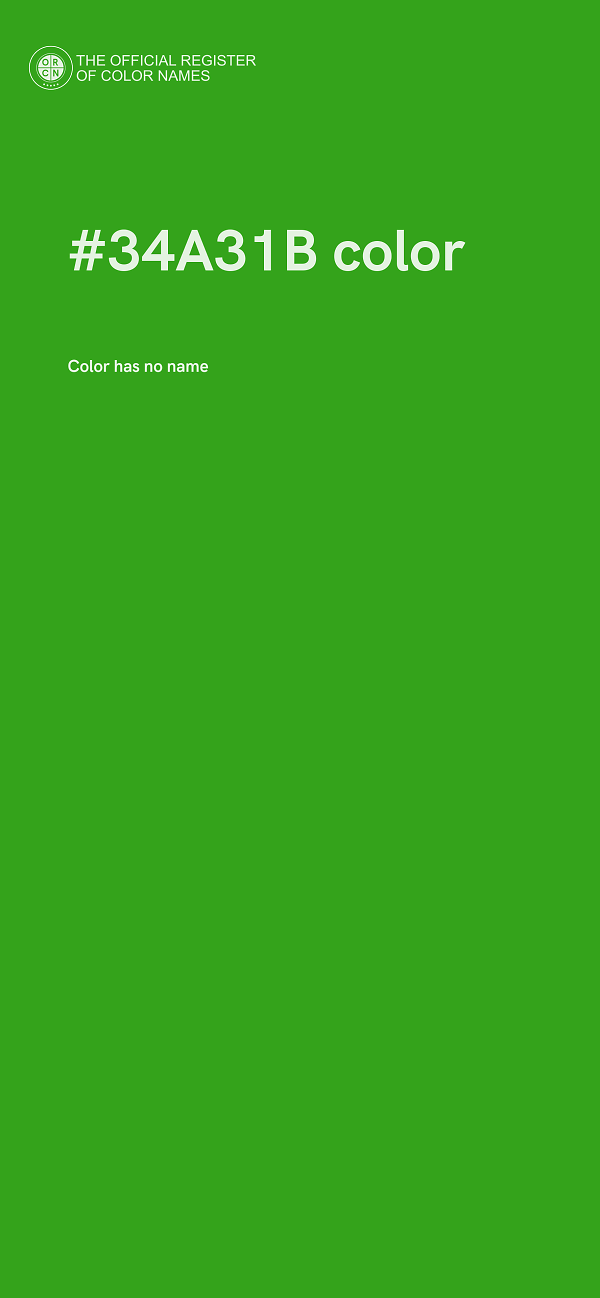 #34A31B color image