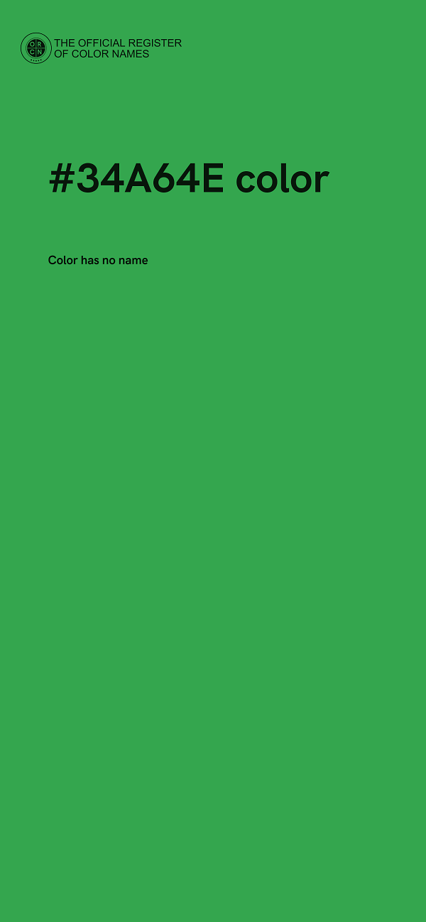 #34A64E color image