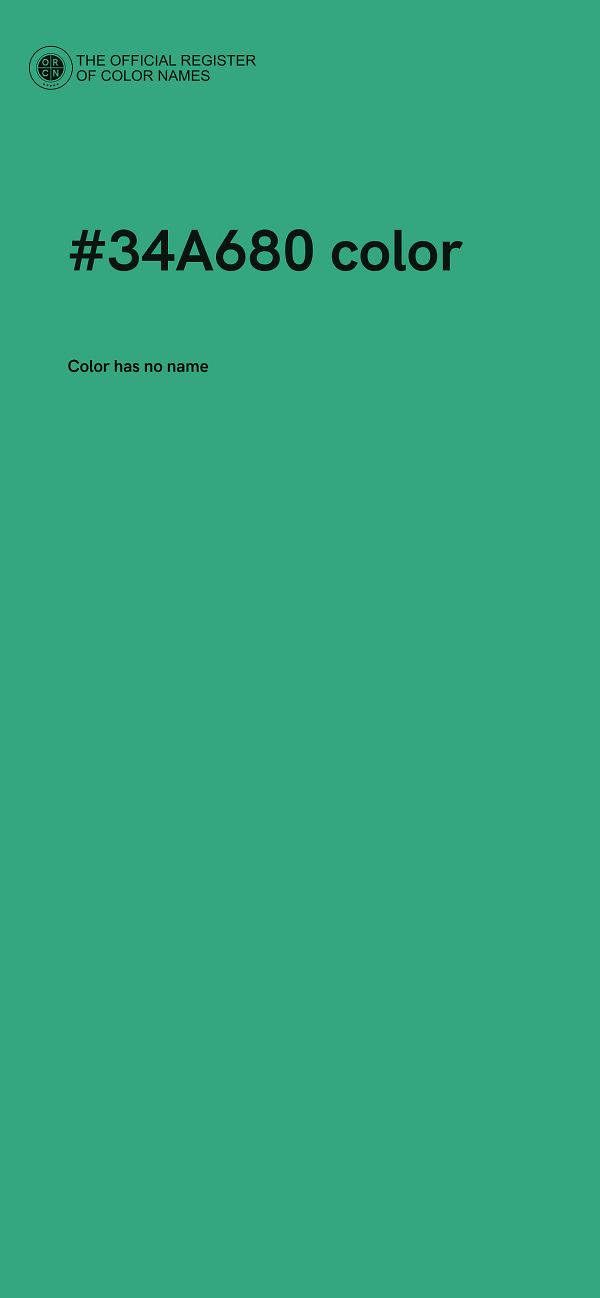#34A680 color image