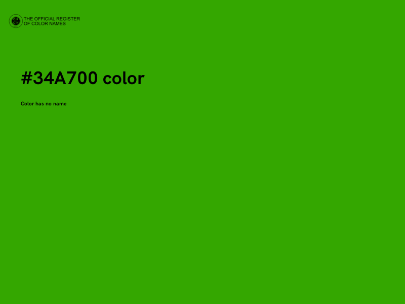 #34A700 color image