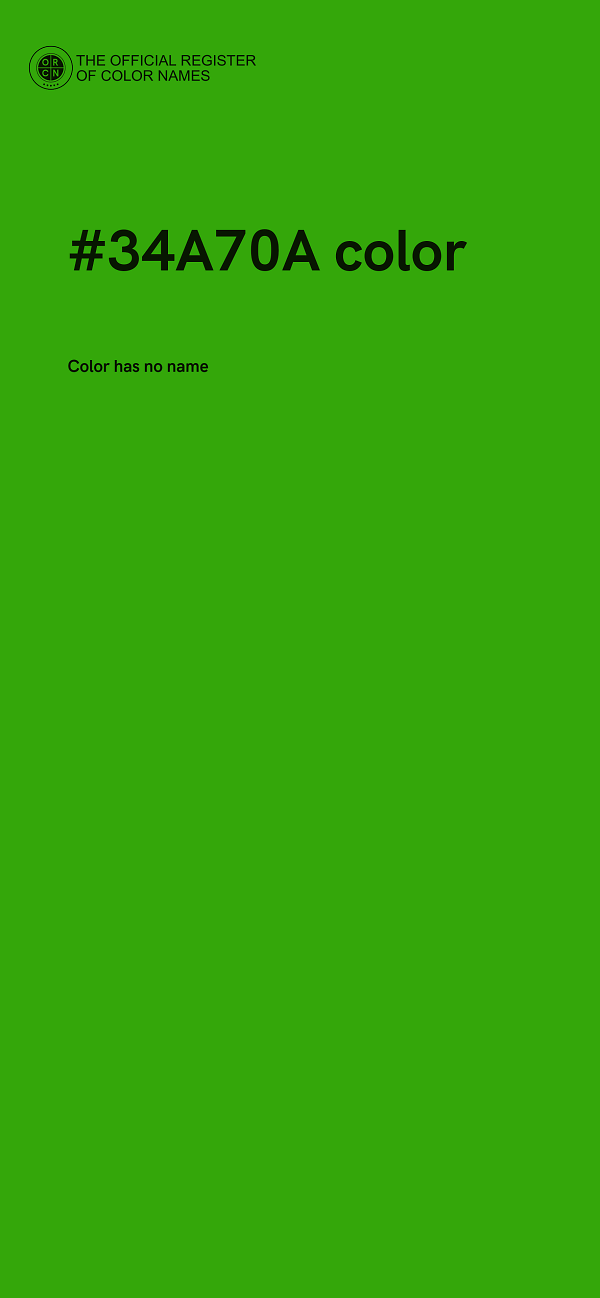 #34A70A color image