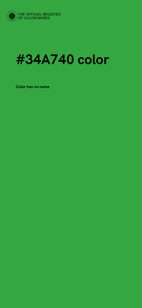 #34A740 color image