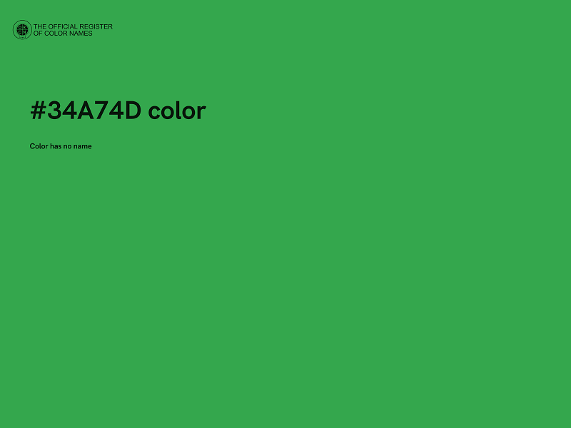 #34A74D color image