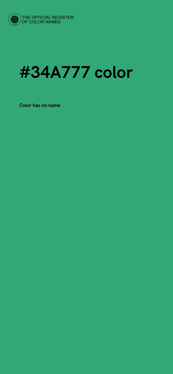 #34A777 color image