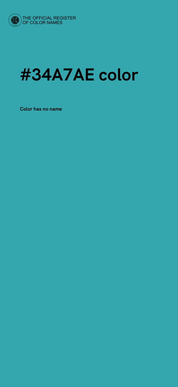 #34A7AE color image