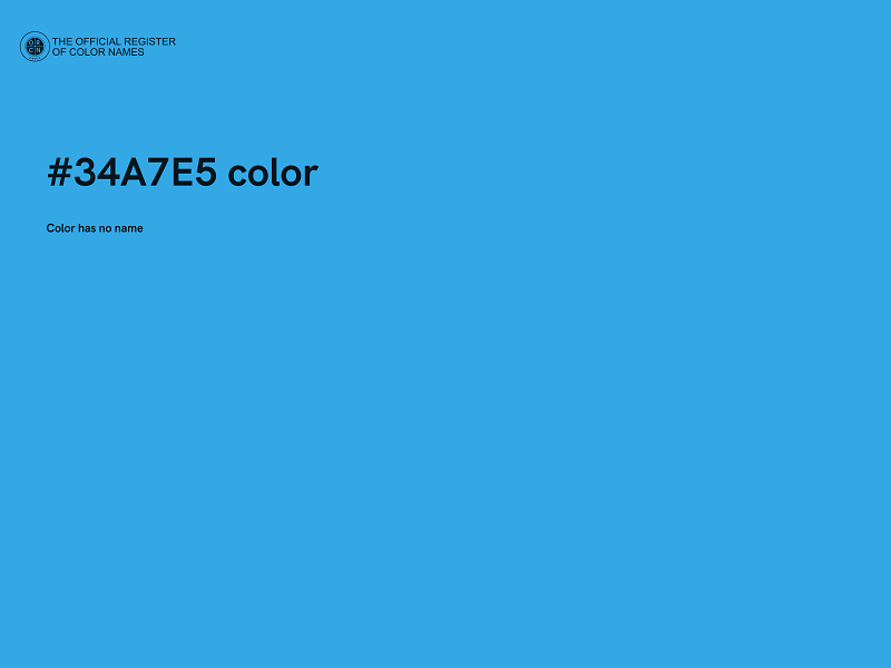 #34A7E5 color image