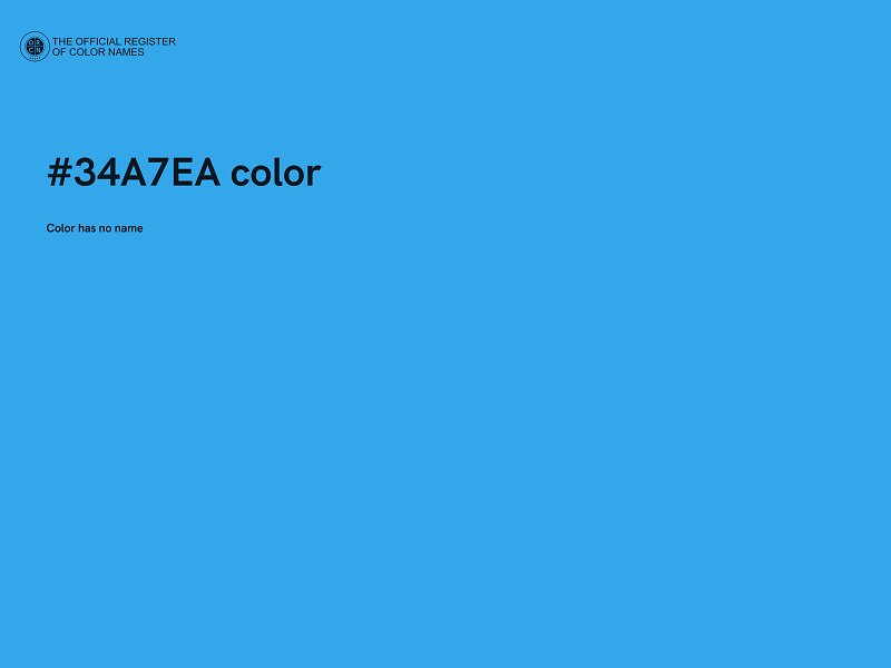 #34A7EA color image