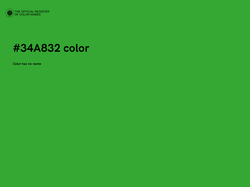 #34A832 color image