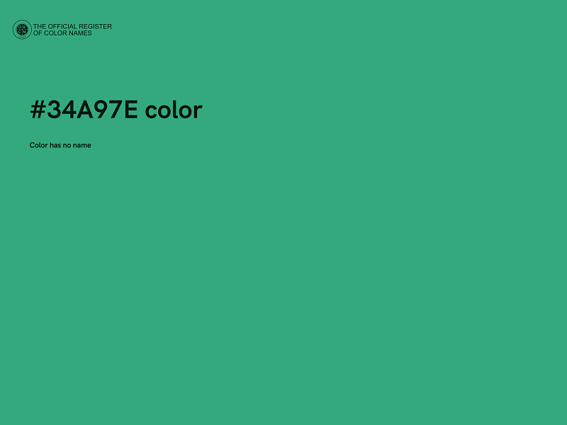 #34A97E color image