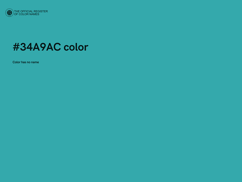 #34A9AC color image