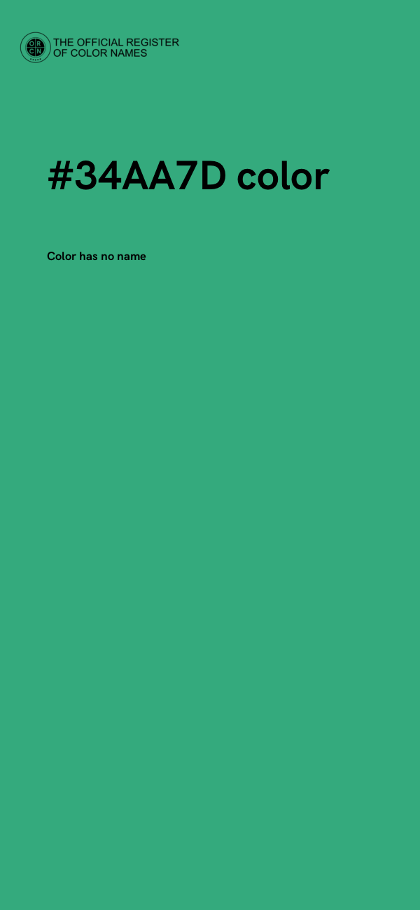 #34AA7D color image