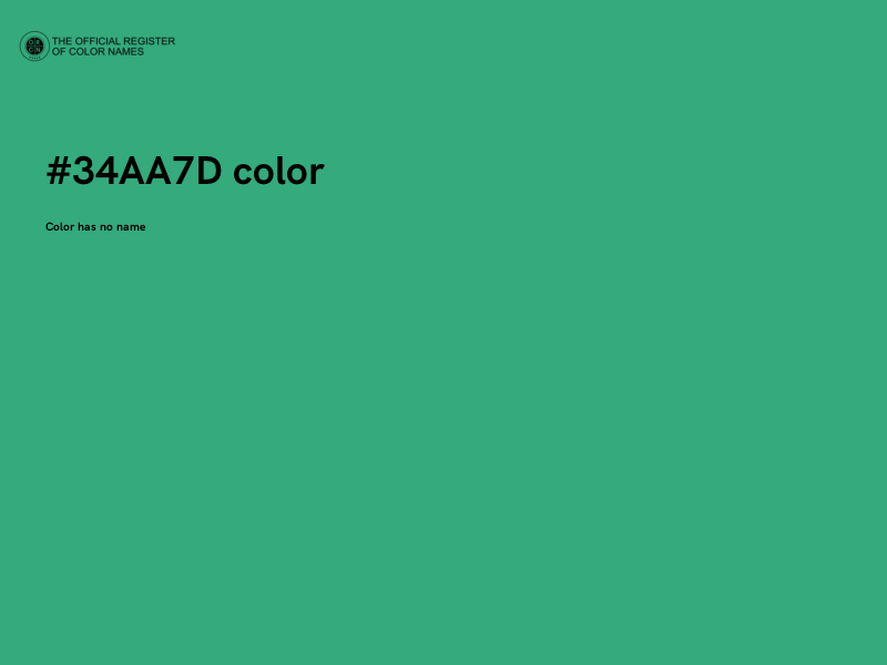 #34AA7D color image