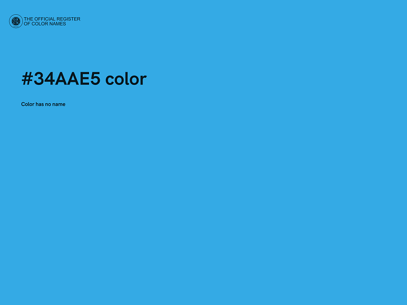 #34AAE5 color image