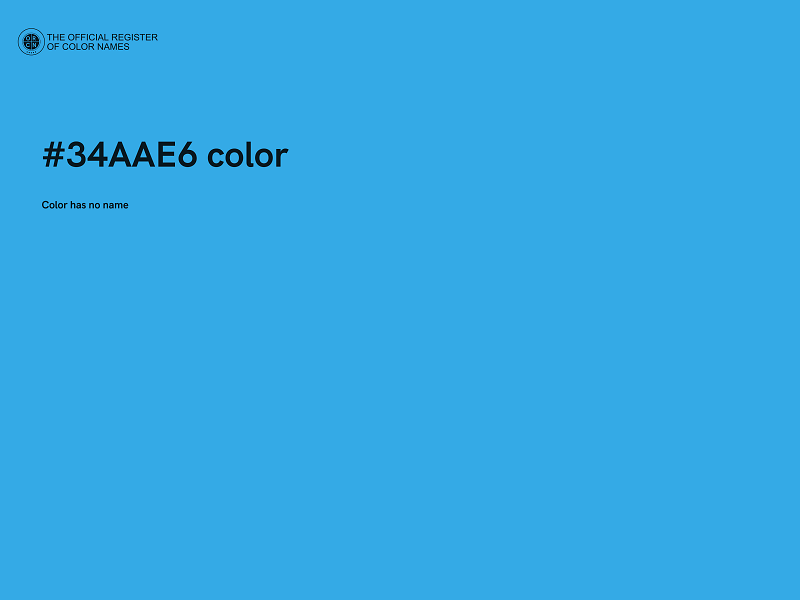 #34AAE6 color image