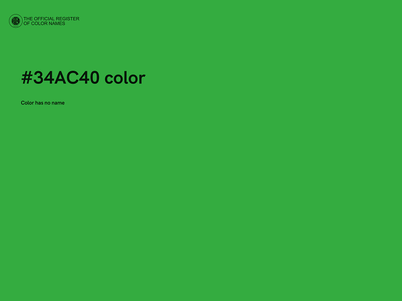 #34AC40 color image