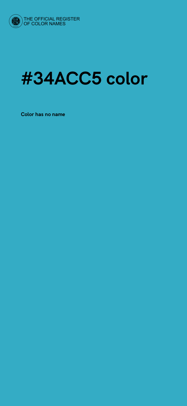 #34ACC5 color image