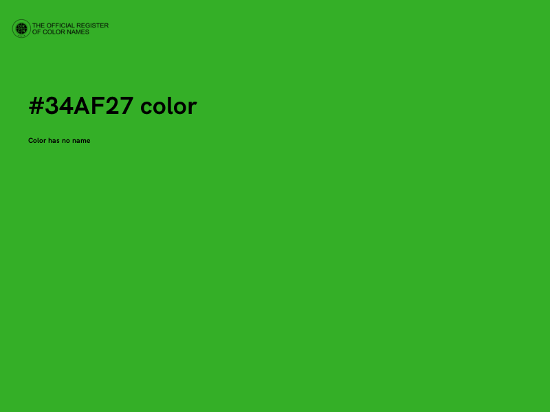 #34AF27 color image