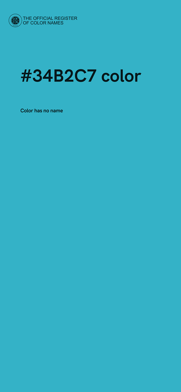 #34B2C7 color image