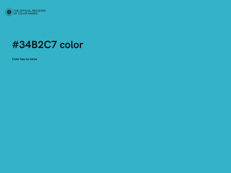 #34B2C7 color image