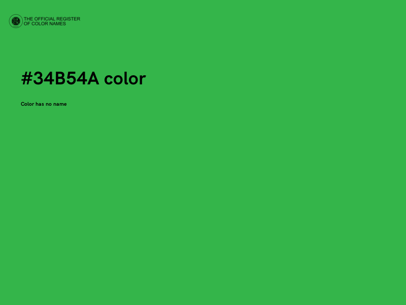 #34B54A color image