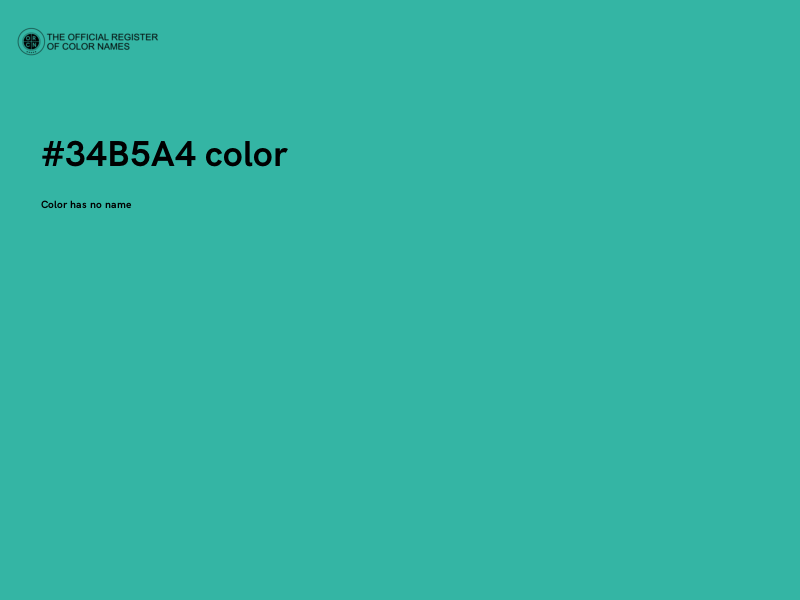 #34B5A4 color image