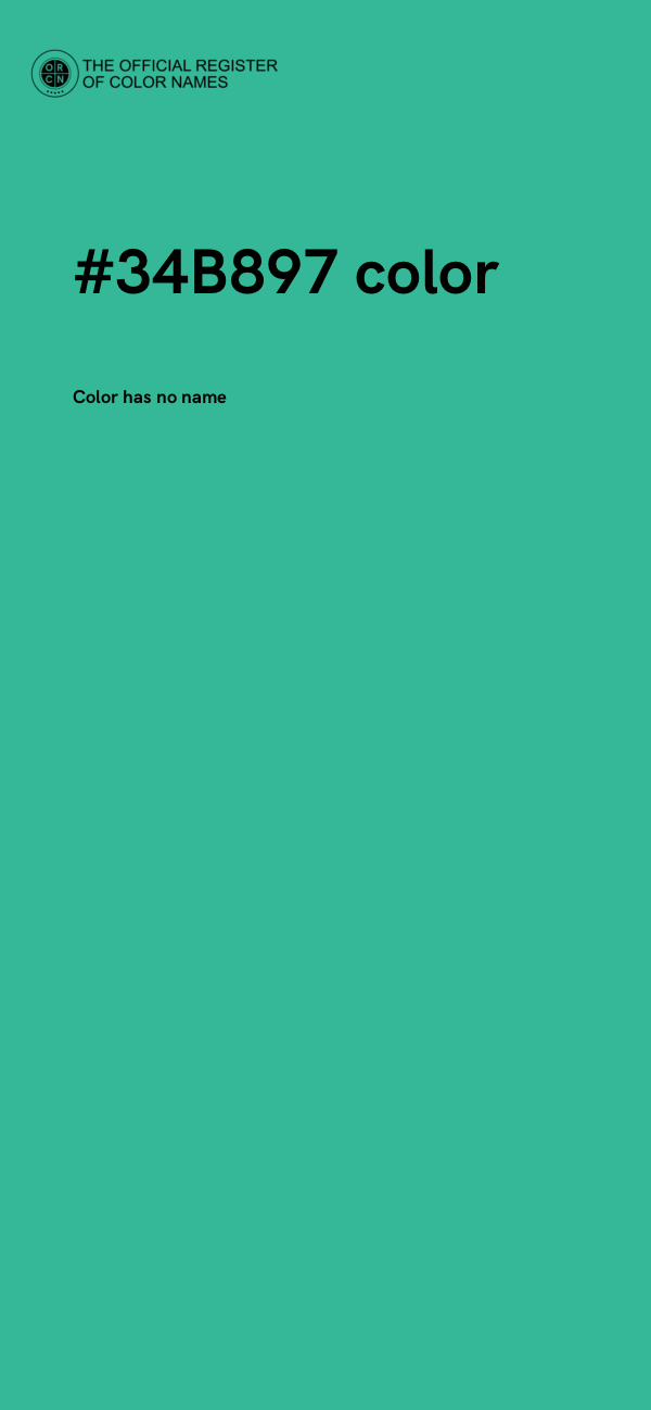 #34B897 color image