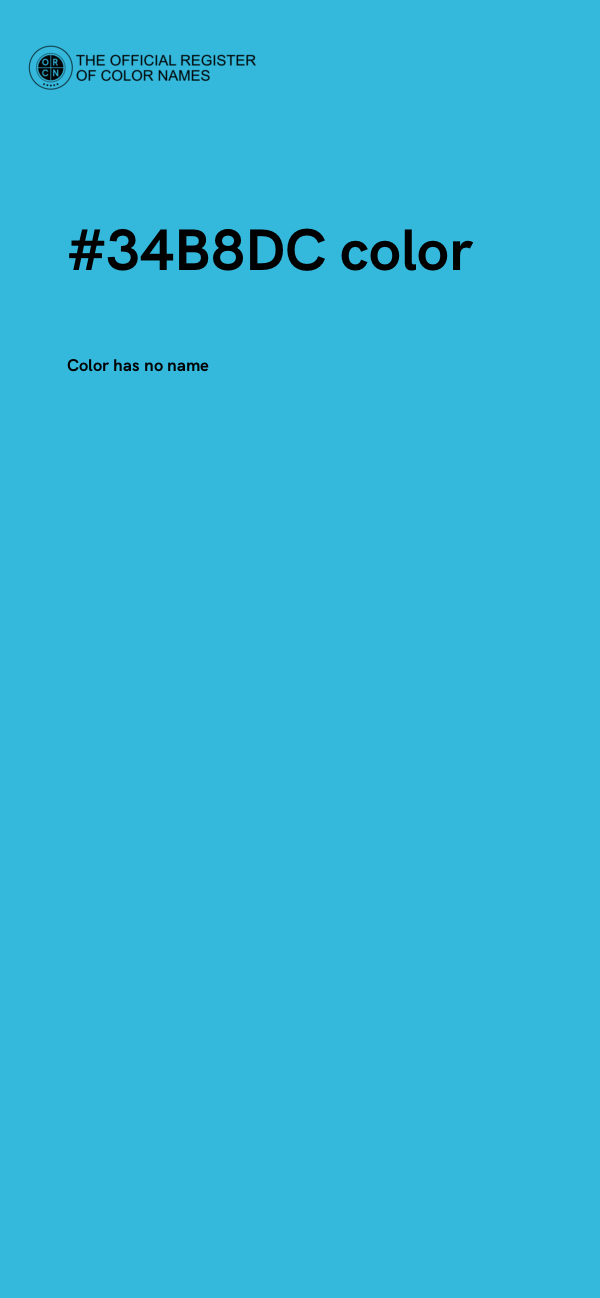 #34B8DC color image