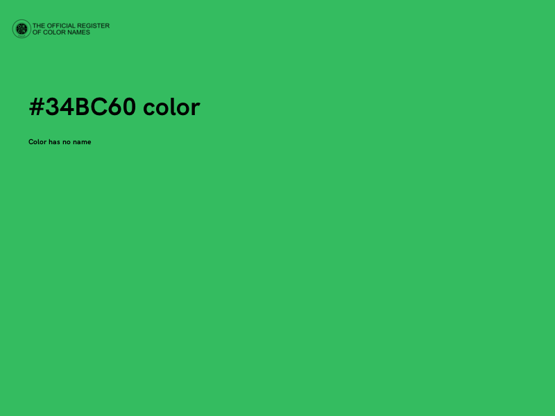 #34BC60 color image