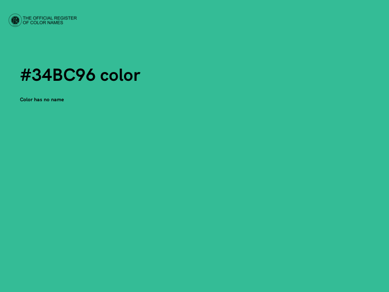 #34BC96 color image