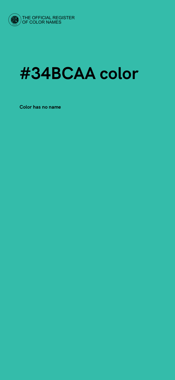 #34BCAA color image