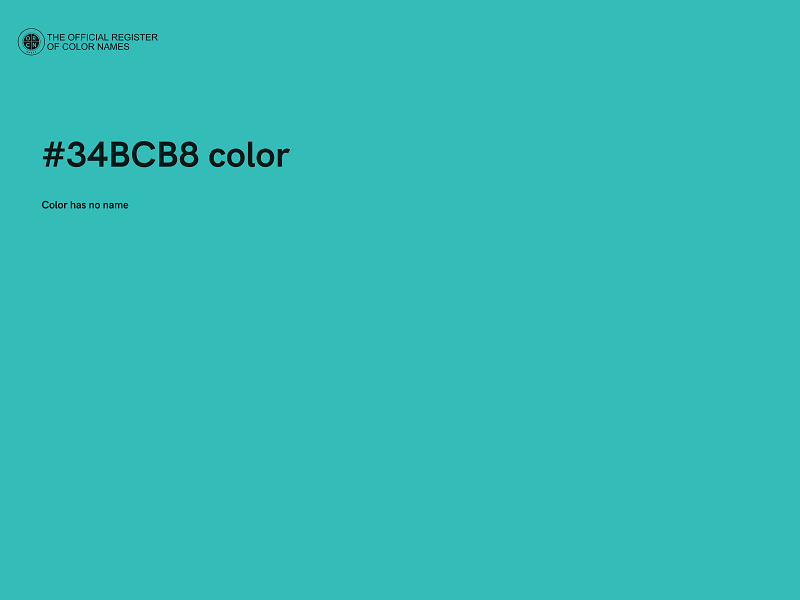 #34BCB8 color image